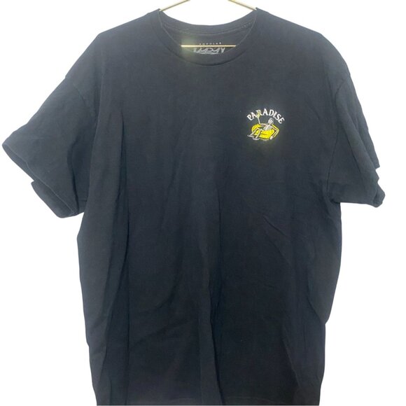 Paradise Skeleton Graphic T-Shirt X-Large Black 100% Cotton By Popular Poison - Picture 1 of 4
